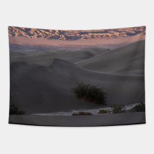 The Setting Sun on the Dunes in Death Valley National Park Tapestry