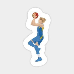 Female basketball player points Magnet