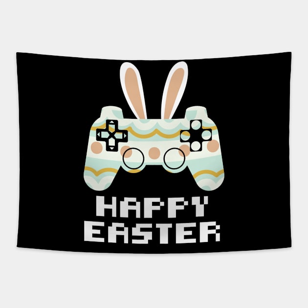 Happy Easter VideoGame Controller Tapestry by MilotheCorgi