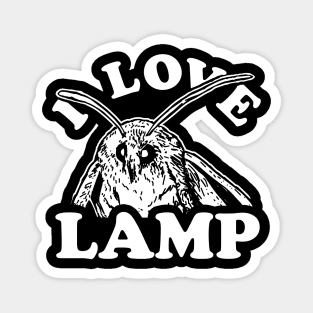 I Love Lamp Moth Magnet