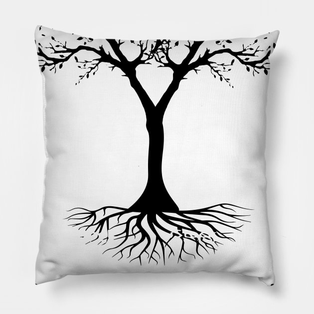 Deep Roots Are Not Reached Tolkien Quote Pillow by amalya