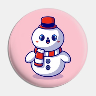 Cute Snowman Cartoon Pin