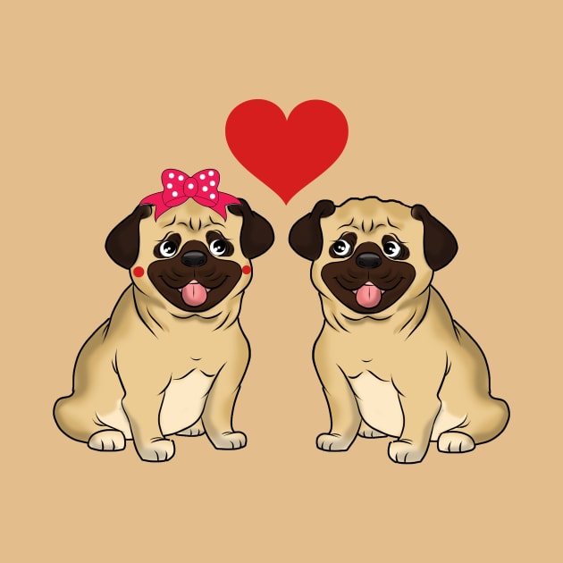 Pug love by vanityvibes