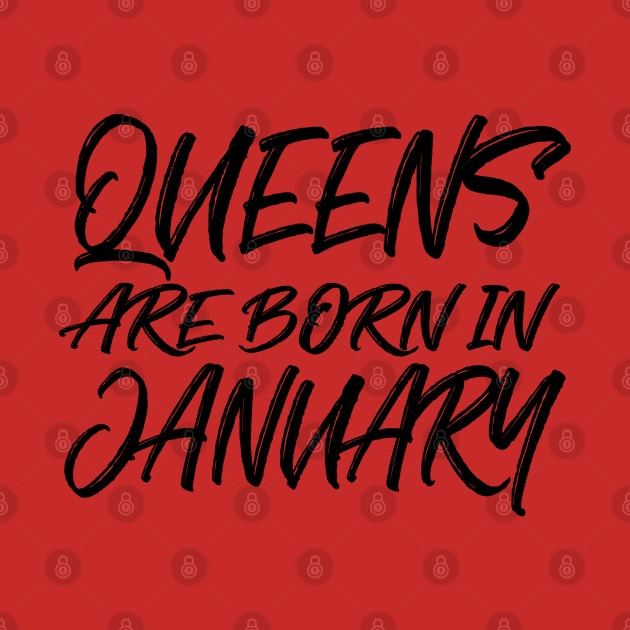 Queens are born in January by V-shirt