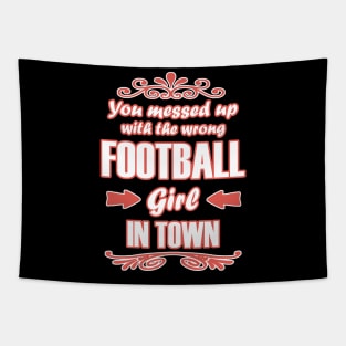 American Football Player Champion Girls Saying Tapestry