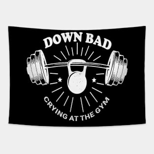 Down Bad Crying at the Gym Tapestry