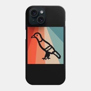 Retro pigeon design bird vintage silhouette accessory Phone Case