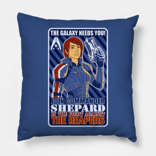 JOIN COMMANDER SHEPARD Pillow