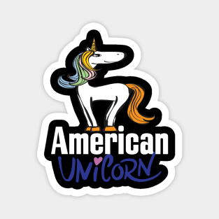 American Unicorn Magnet