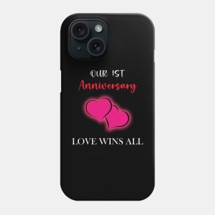 First Anniversary Couple Cute Phone Case