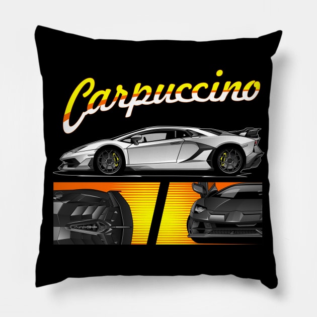 Lambo Aventador Carpuccino Pillow by aredie19