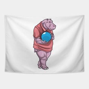 Hippo Bowling Bowling ball Tapestry