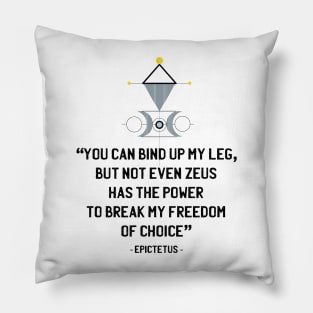 Stoics Quote from Epictetus Pillow