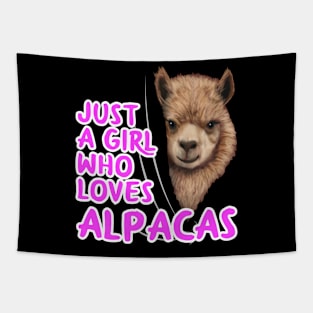 Just A Girl Who Loves Alpacas Tapestry