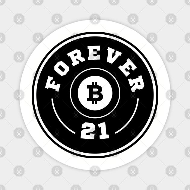 Black and White Forever 21 Magnet by Forever21Bitcoin