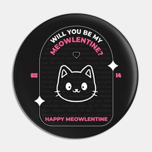 Will You Be My Meowlentine? Pin