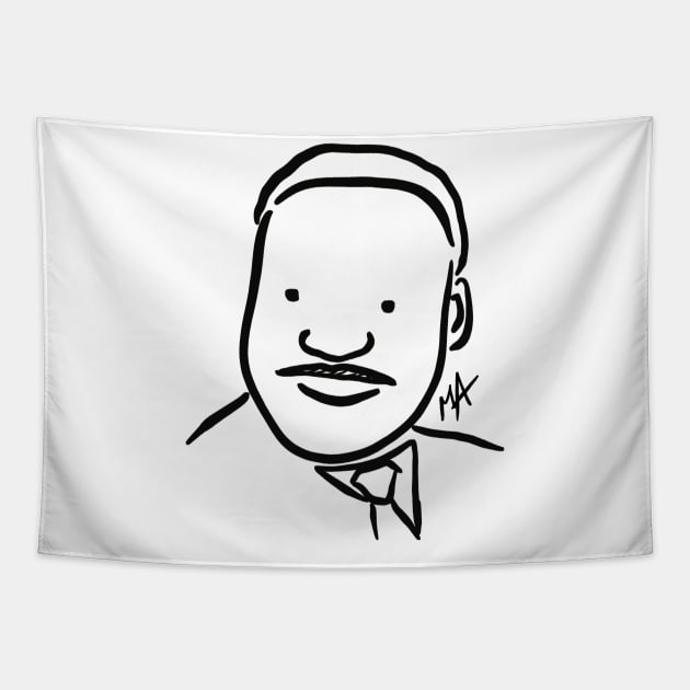 MLK Portrait (design available in different colors and with quotes) Tapestry by The Mindful Maestra