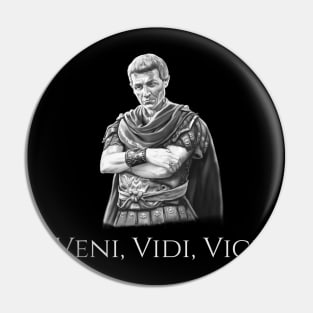 Julius Caesar Latin Quote Veni Vidi Vici Roman History Pin