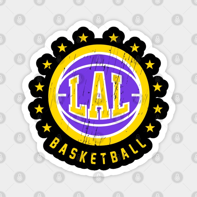 LAL Basketball Vintage Magnet by funandgames