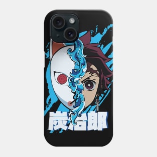 DEMON SLAYER 2: TANJIRO HALF FACE HALF MASK Phone Case