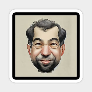 Daron Acemoglu | Economist Portrait | Comics Style Magnet