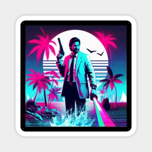 Alan Wake Vaporwave Magnet