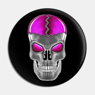 Pink skull with transparent background Pin