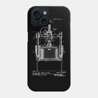 Wine Press Steampunk Style Patent Print Phone Case