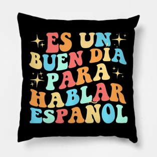 Cute Spanish Teacher Groovy Pillow