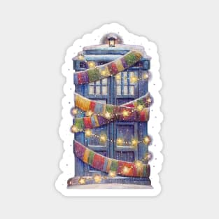 Christmas Police Box Magnet