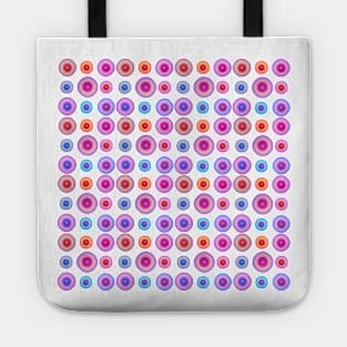 Colorful retro circles pattern design Tote