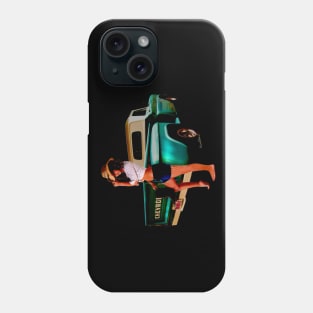 Green Pickup and the Cowgirl in Shorts Phone Case