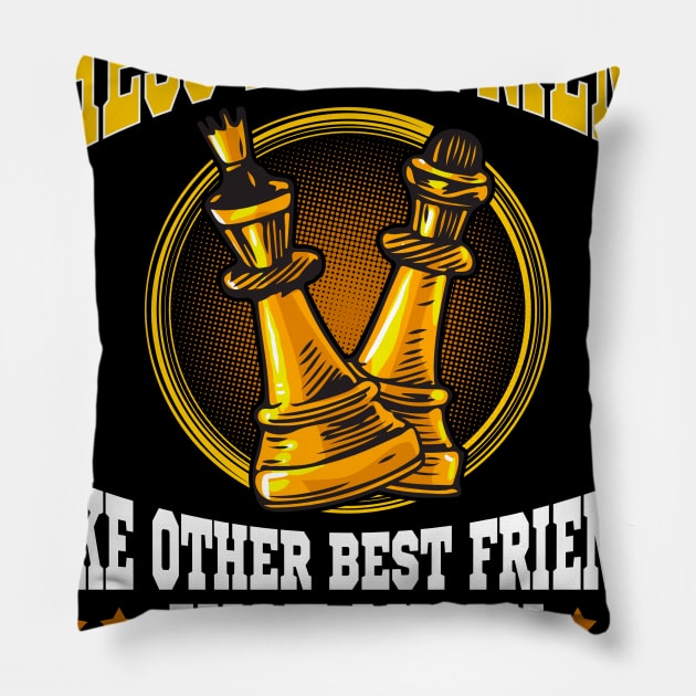 best friend check mate game T Shirt Pillow by lateefo