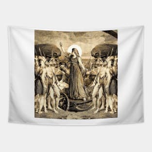 Celtic Queen Boadicea of ​​Great Britain faced Nero's Roman troops Tapestry