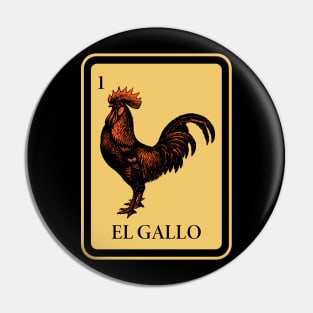 Mexican El Gallo lottery traditional rooster Bingo Card game Pin