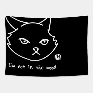 not in the mood cat Tapestry