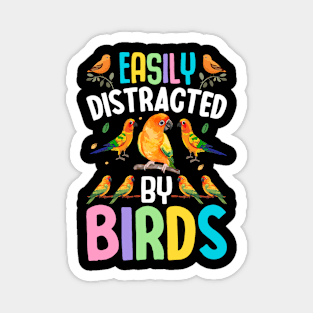 Funny Bird Easily Distracted By Birds Magnet