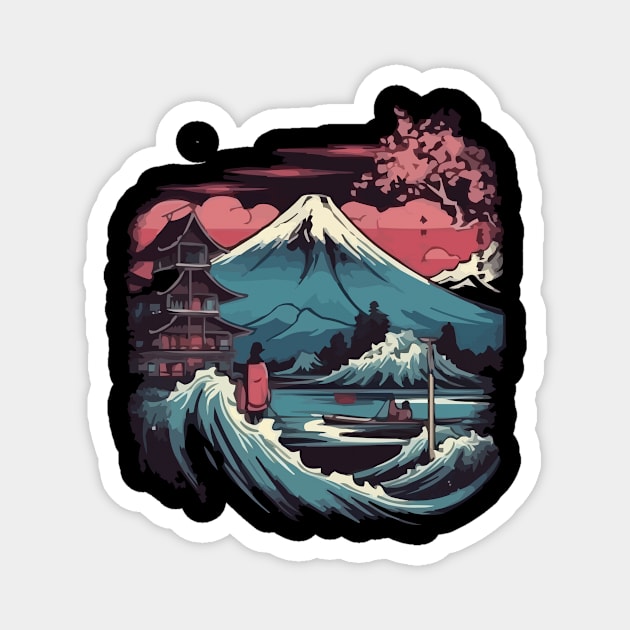 Mount Fuji Magnet by Pixy Official