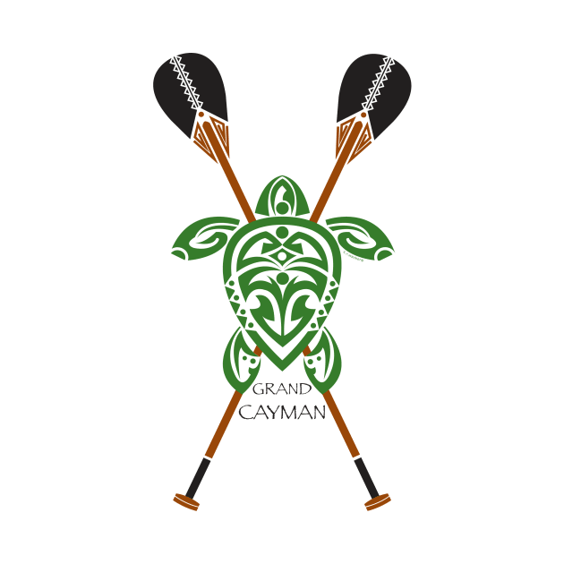 Green Tribal Turtle 2 Stand-Up / Grand Cayman by srwdesign