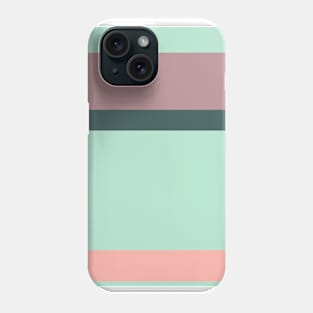 A pretty melt of Gunmetal, Pale Turquoise, Pale Salmon and Rosy Brown stripes. Phone Case