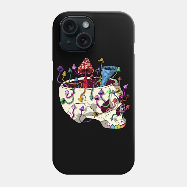 Mushrooms Skull Phone Case by YTdesign