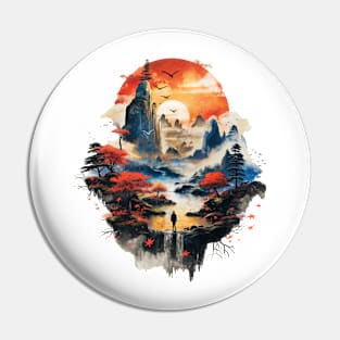 Immersive Fantasy Landscape Pin