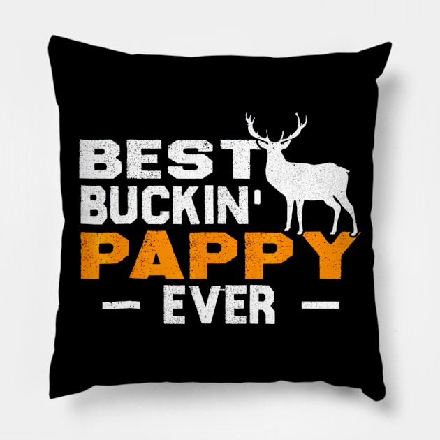 Best Buckin Pappy Ever Shirt Deer Hunting Pillow by Kiwistore