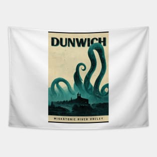 Dunwich. Vintage Lovecraftian Travel Poster Tapestry