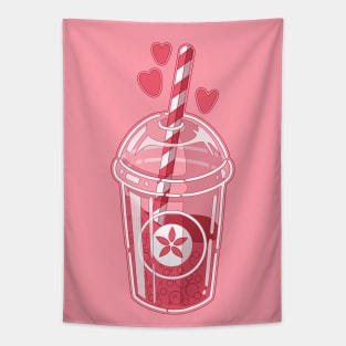 The pink sakura drink with love Tapestry