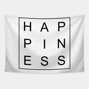 minimalist and simple design happiness word Tapestry