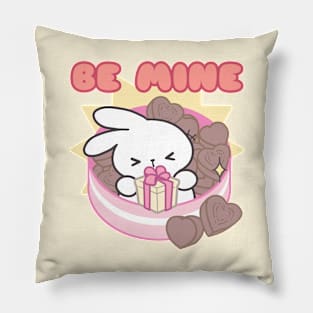 Cute Bunny Valentine, Be Mine Pillow