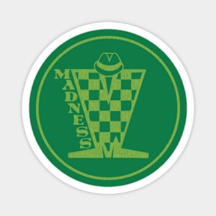 Madness Vintage Plastisol Texture Checkerboard Green Magnet