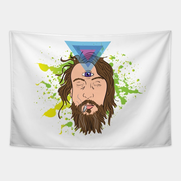 Medicate/Meditate Tapestry by Slightly Sketchy