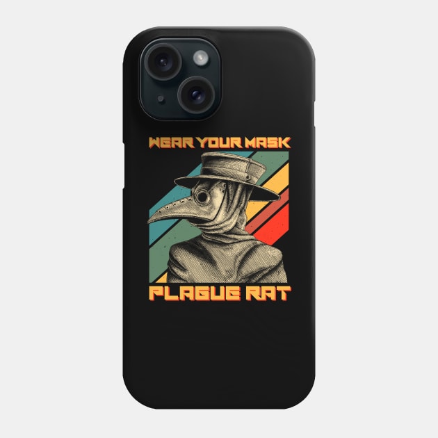 Wear Your Mask Plague Rat Phone Case by ClarkAguilarStore